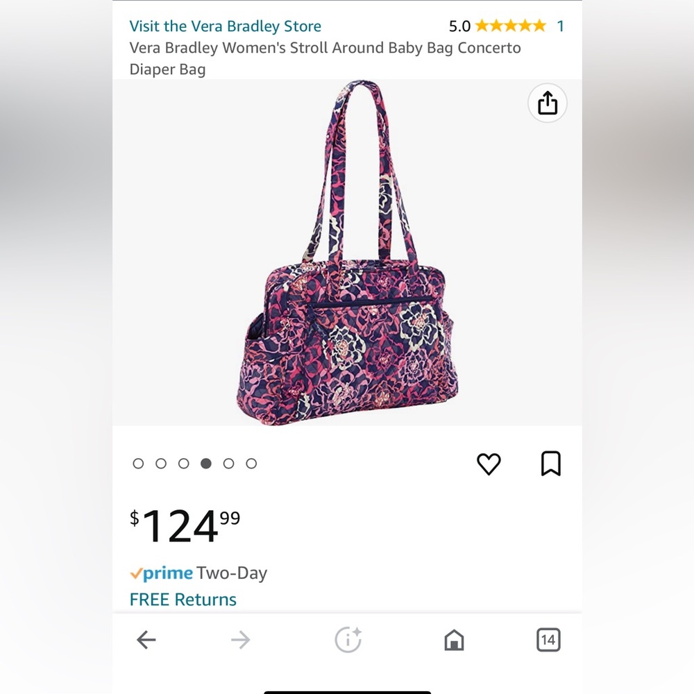 Vera Bradley Diaper Bag in Jazzy Blooms - Picture 9 of 10